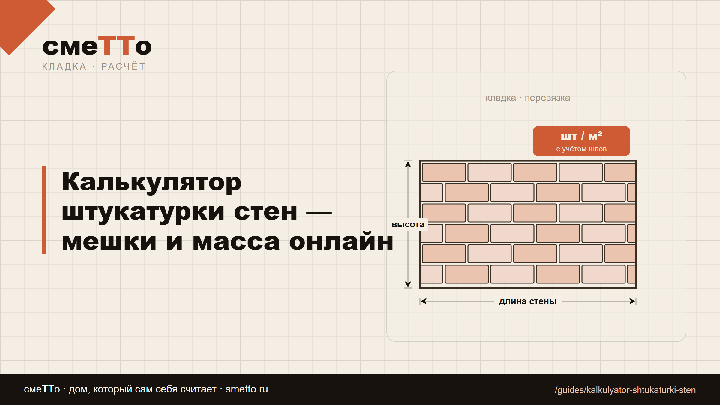 Калькулятор штукатурки стен — мешки и масса онлайн